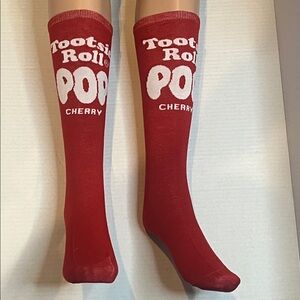 Tootsie Roll Red Knee-High Socks
